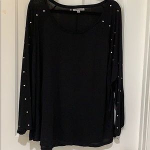 Plus size long sleeve top